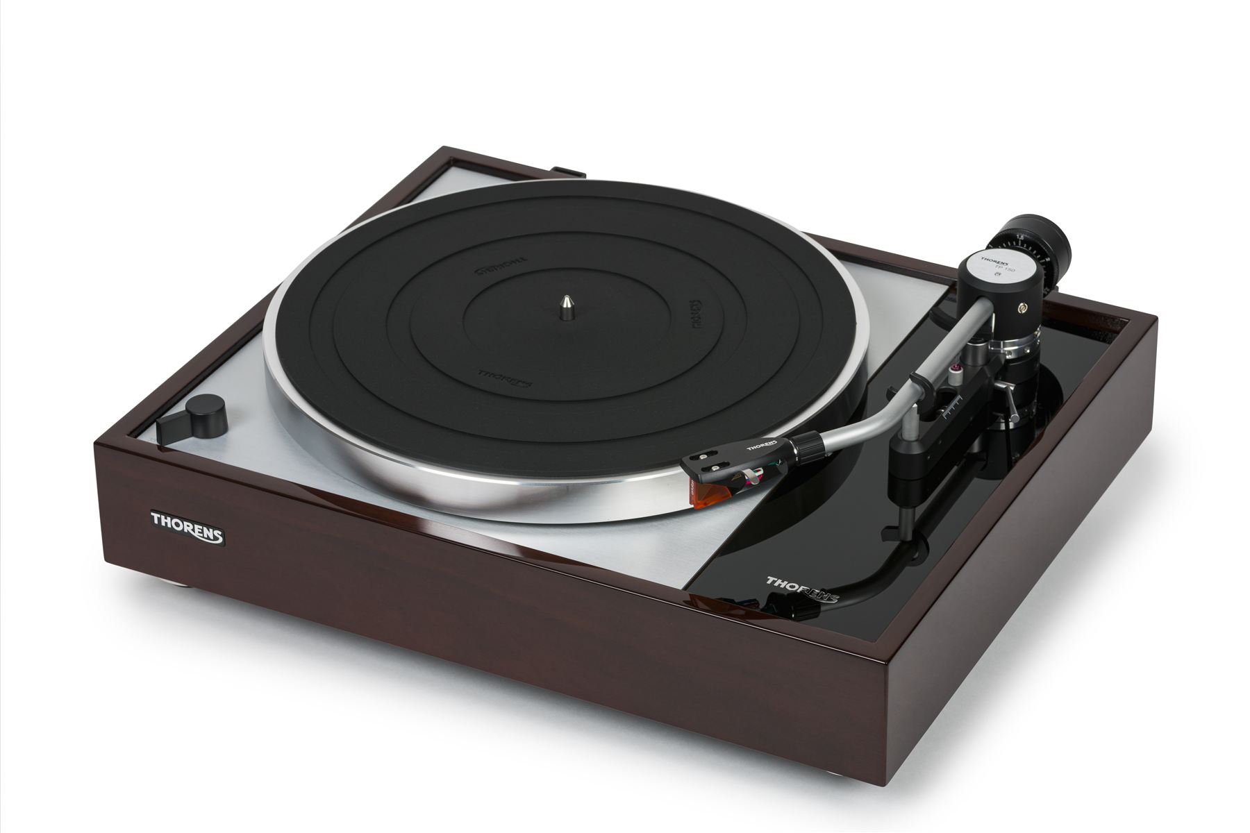 Thorens TD 1500 唱盤，胡桃木色底座與 TP 150 唱臂